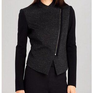 Kenneth Cole New York Voleta Knit Moto Jacket SZ 2